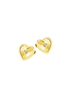 Outlet BADER Diamantierte Herz-Ohrstecker