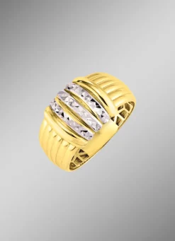 Outlet BADER Diamantierter Damenring in Bicolor