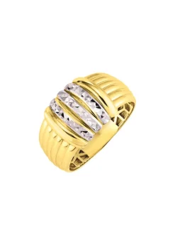 Outlet BADER Diamantierter Damenring in Bicolor