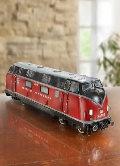 New BADER Diesel-Lokomotive V200 SCHWARZ-ROT