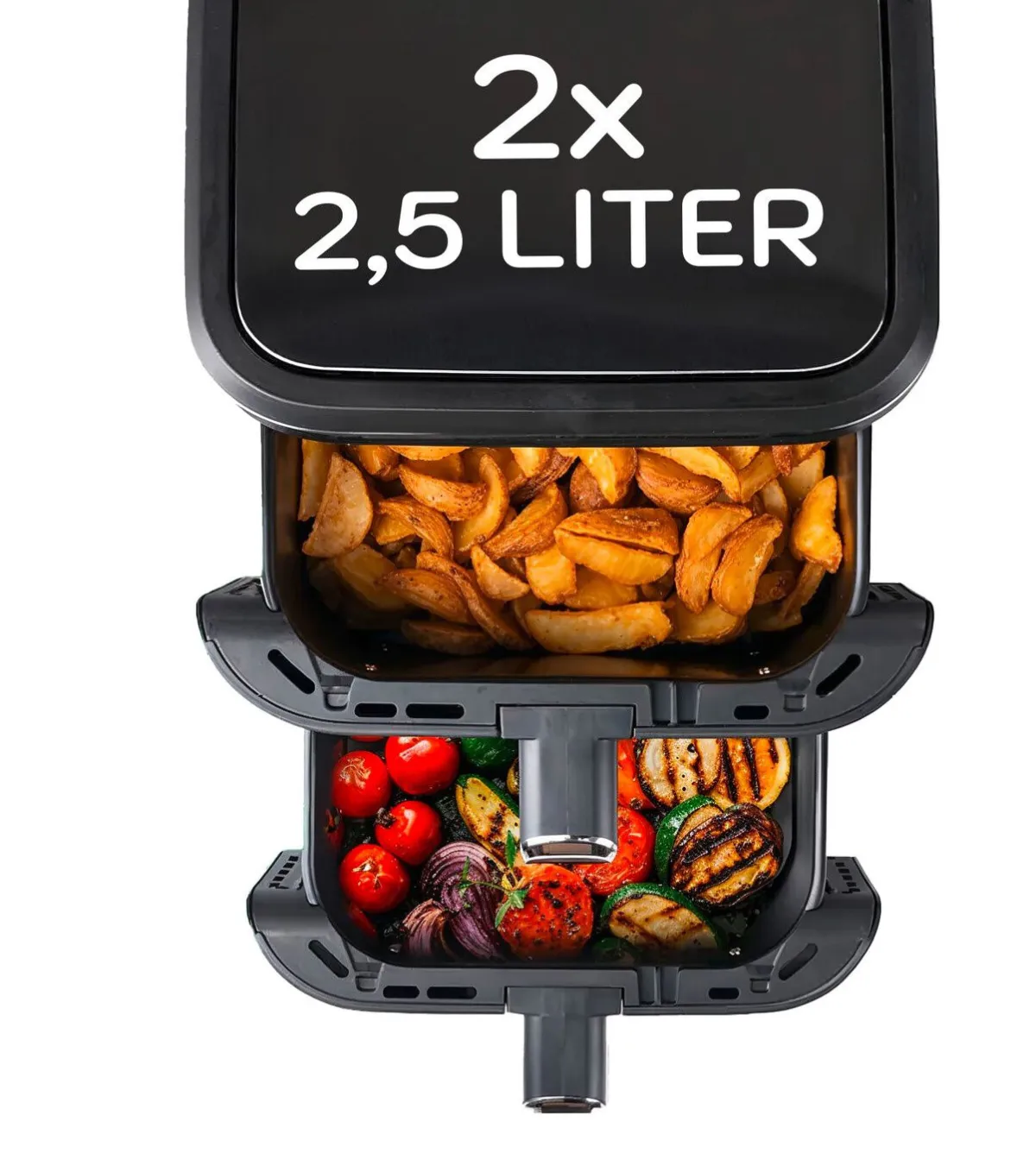 Sale BADER Digitale Doppelkammer-Heißluftfritteuse SCHWARZ