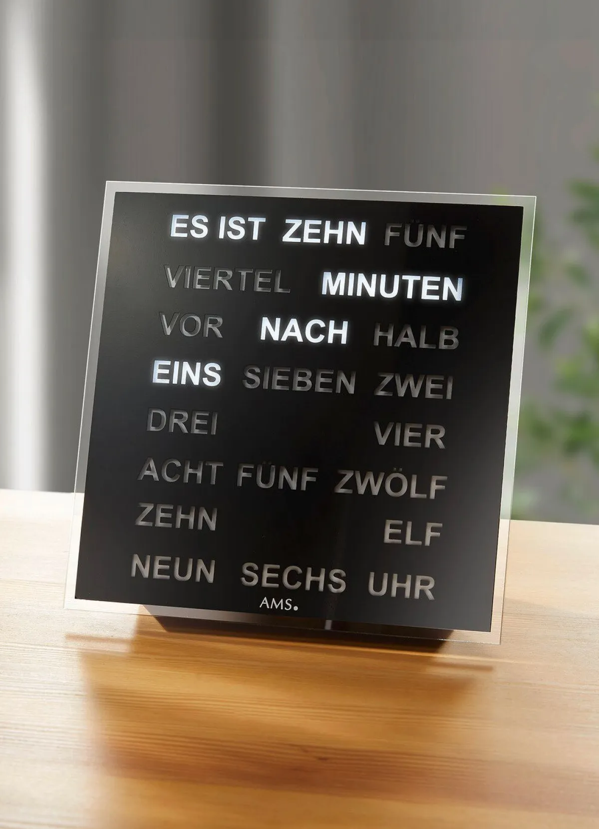 Sale BADER Digitale Tischuhr ohne Zeiger SCHWARZ