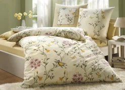 Clearance BADER "Dobnig" Bettwäsche-Garnitur in Biber oder Satin Qualität CREME