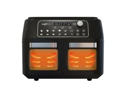 Clearance BADER Doppelkammer-Fritteuse:2 Gerichte – fertig zur gleichen Zeit! SCHWARZ