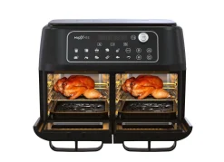 Clearance BADER Doppelkammer-Fritteuse:2 Gerichte – fertig zur gleichen Zeit! SCHWARZ