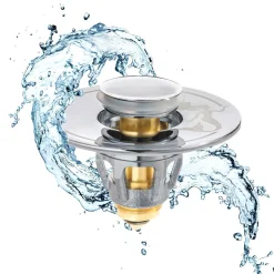 Best BADER „Drain Magic 2in1“ Universal-Abflussstöpsel SILBER