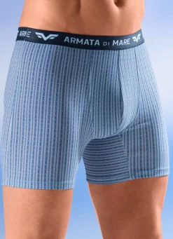 Armata di Mare Dreierpack Pants mit Alloverdessin 3X JEANSBLAU-WEISS