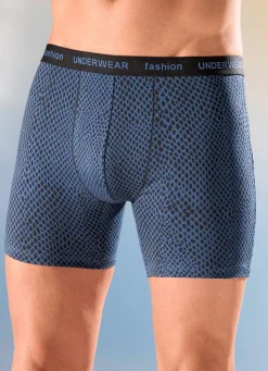 Hot BADER Dreierpack Pants mit Elastikbund 2X JEANSBLAU-SCHWARZ, 1X UNI SCHWARZ