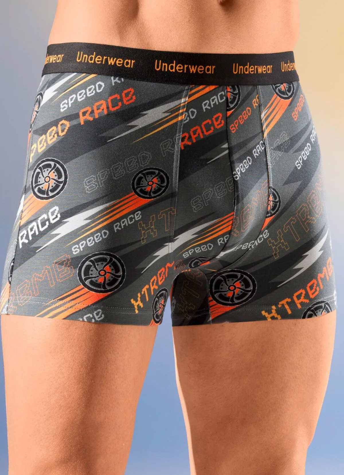 Clearance BADER Dreierpack Pants mit Elastikbund 2X GRAU-BUNT, 1X UNI ANTHRAZIT