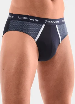 Clearance brio Dreierpack Slips mit bedruckten Einsätzen 2X NAVY, 1X SCHWARZ