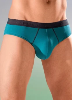 Hot BADER Dreierpack Slips mit Elastikbund 2X PETROL, 1X NAVY