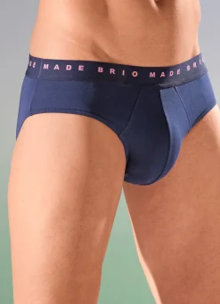 Clearance BADER Dreierpack Slips, uni mit Elastikbund BLAU