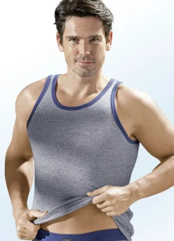 New BADER Dreierpack Sportjacken aus Feinripp, uni 2X JEANSBLAU MELIERT, 1X INDIGO
