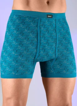 Hot BADER Dreierpack Unterhosen mit Alloverdessin 3X SMARAGD-BUNT