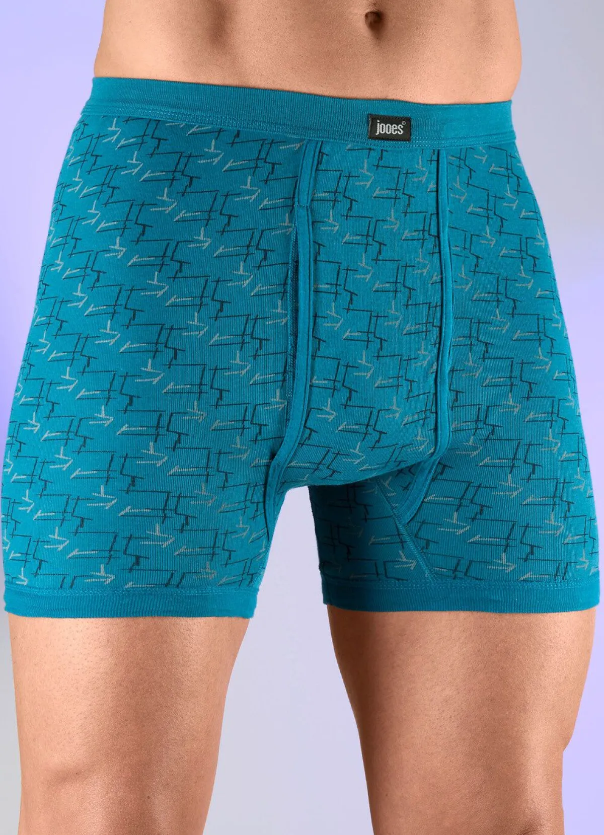 Hot BADER Dreierpack Unterhosen mit Alloverdessin 3X SMARAGD-BUNT