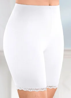 Best BADER Dreierpack Longpants mit Elastikspitze 2X MARINE, 1X WEISS