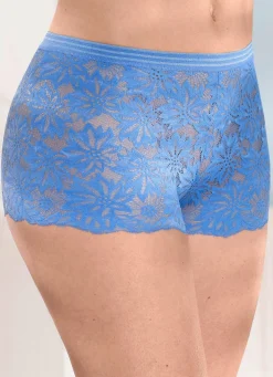 Outlet BADER Dreierpack Pants aus elastischer Spitze 1X AZURBLAU, 1X WEISS, 1X SCHWARZ