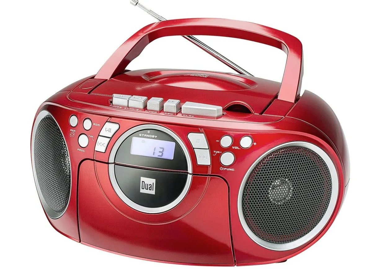 Online BADER Dual P70 CD-/Radio-/Kassettenspieler ROT
