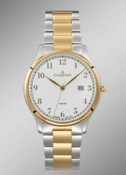 New DUGENA -Quartz-Herrenuhr mit Edelstahlbandgehäuse
