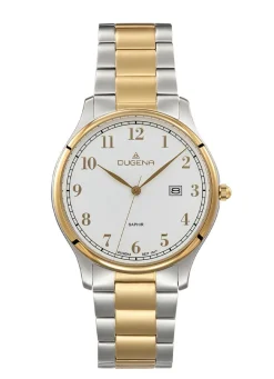 New DUGENA -Quartz-Herrenuhr mit Edelstahlbandgehäuse