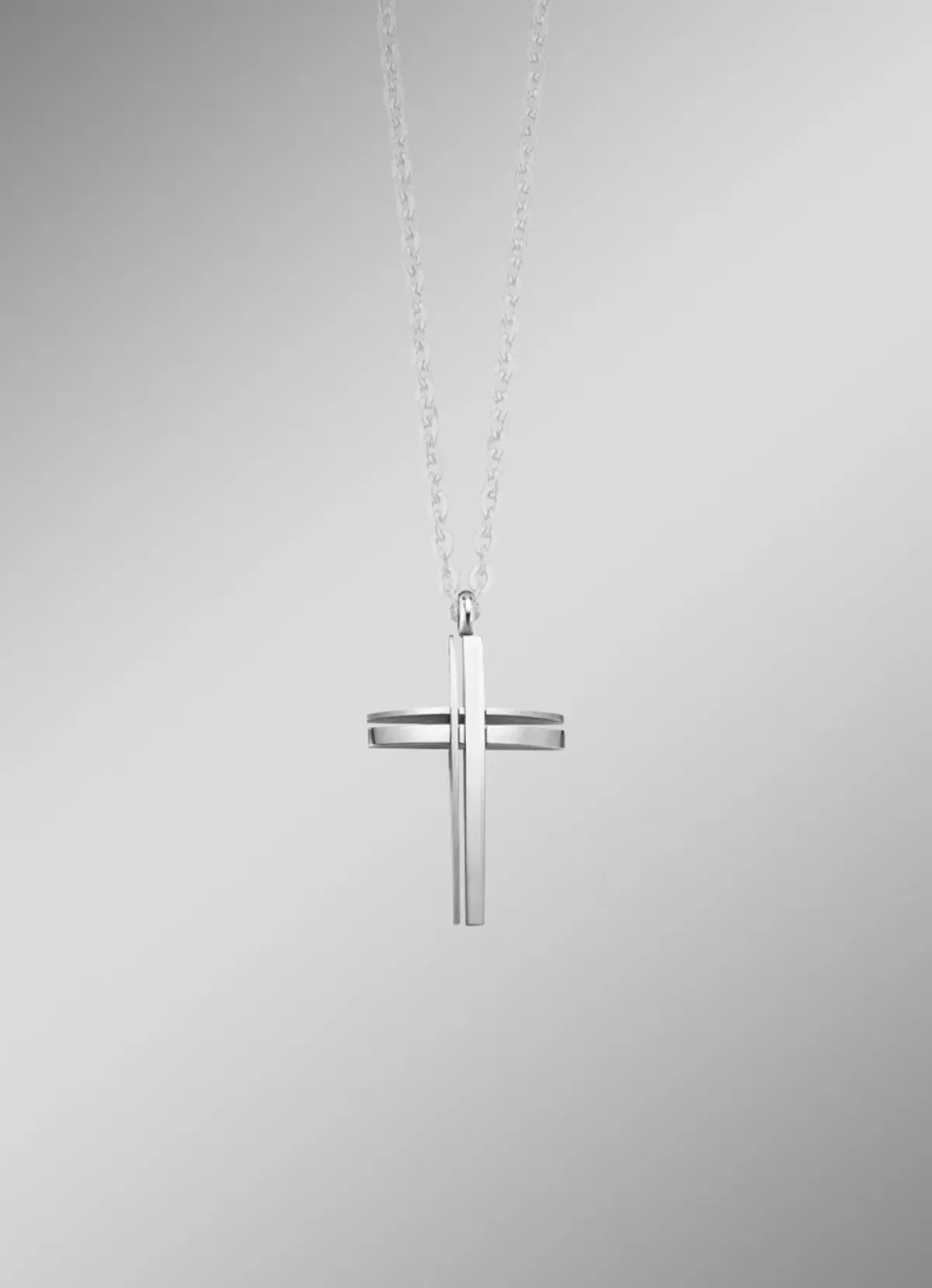 Clearance BADER Durchbrochener Kreuz-Anhänger aus Edelstahl