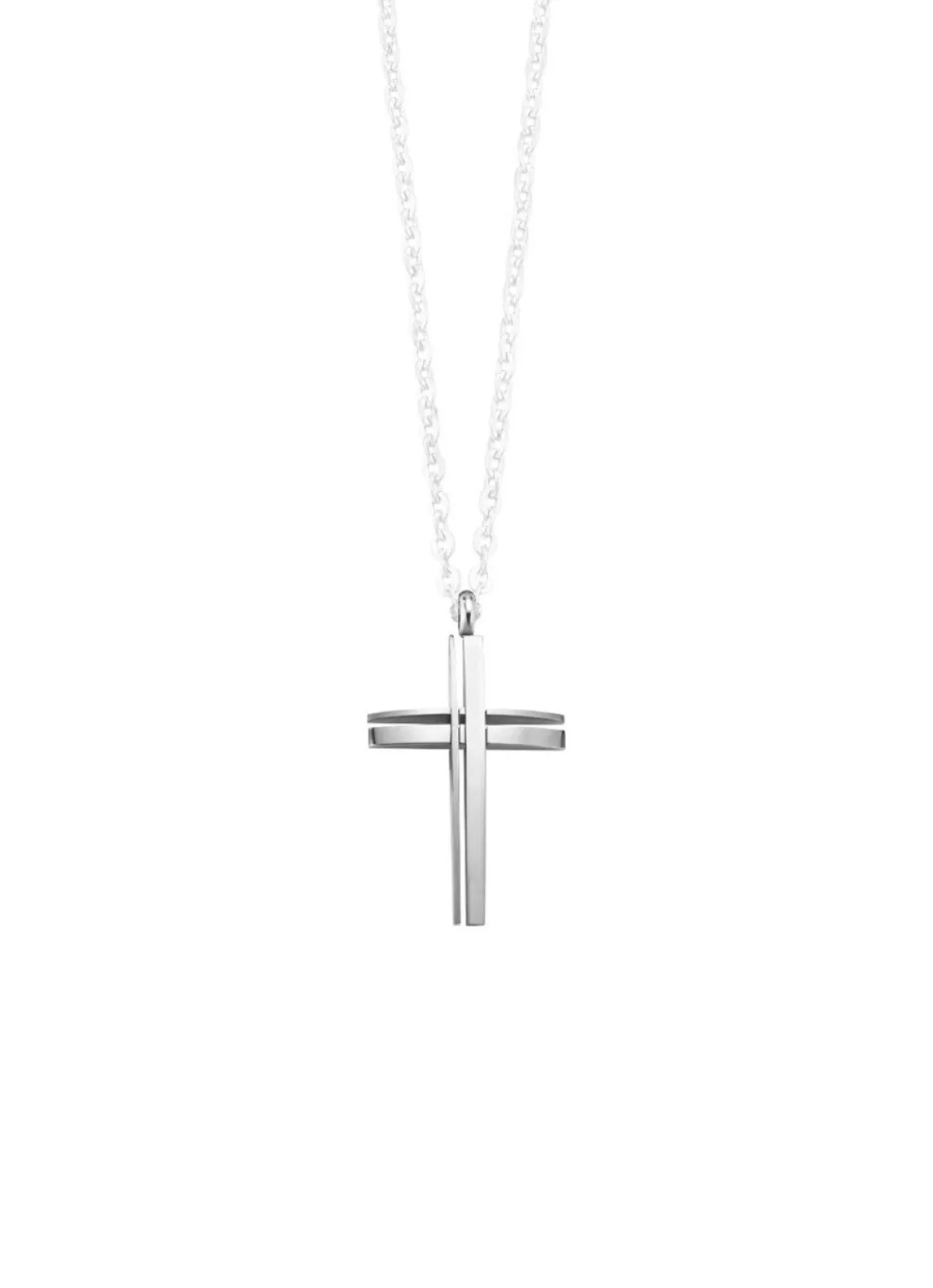 Clearance BADER Durchbrochener Kreuz-Anhänger aus Edelstahl