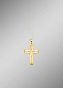 Best BADER Durchbrochener Kreuz-Anhänger mit Brillanten