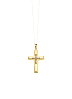 Best BADER Durchbrochener Kreuz-Anhänger mit Brillanten
