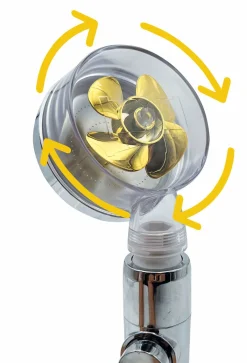 Discount BADER Duschkopf Aquadon EcoTornado mit genialem Turbinen-Effekt GOLD
