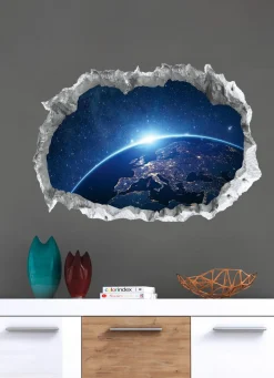 Discount BADER 3D-Wandtattoo Galaxy nachtleuchtend BUNT