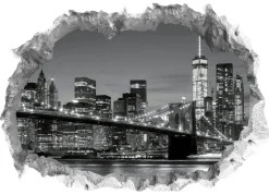 Sale BADER 3D-Wand-Tattoo New York mit beeindruckendem 3D-Effekt GRAU
