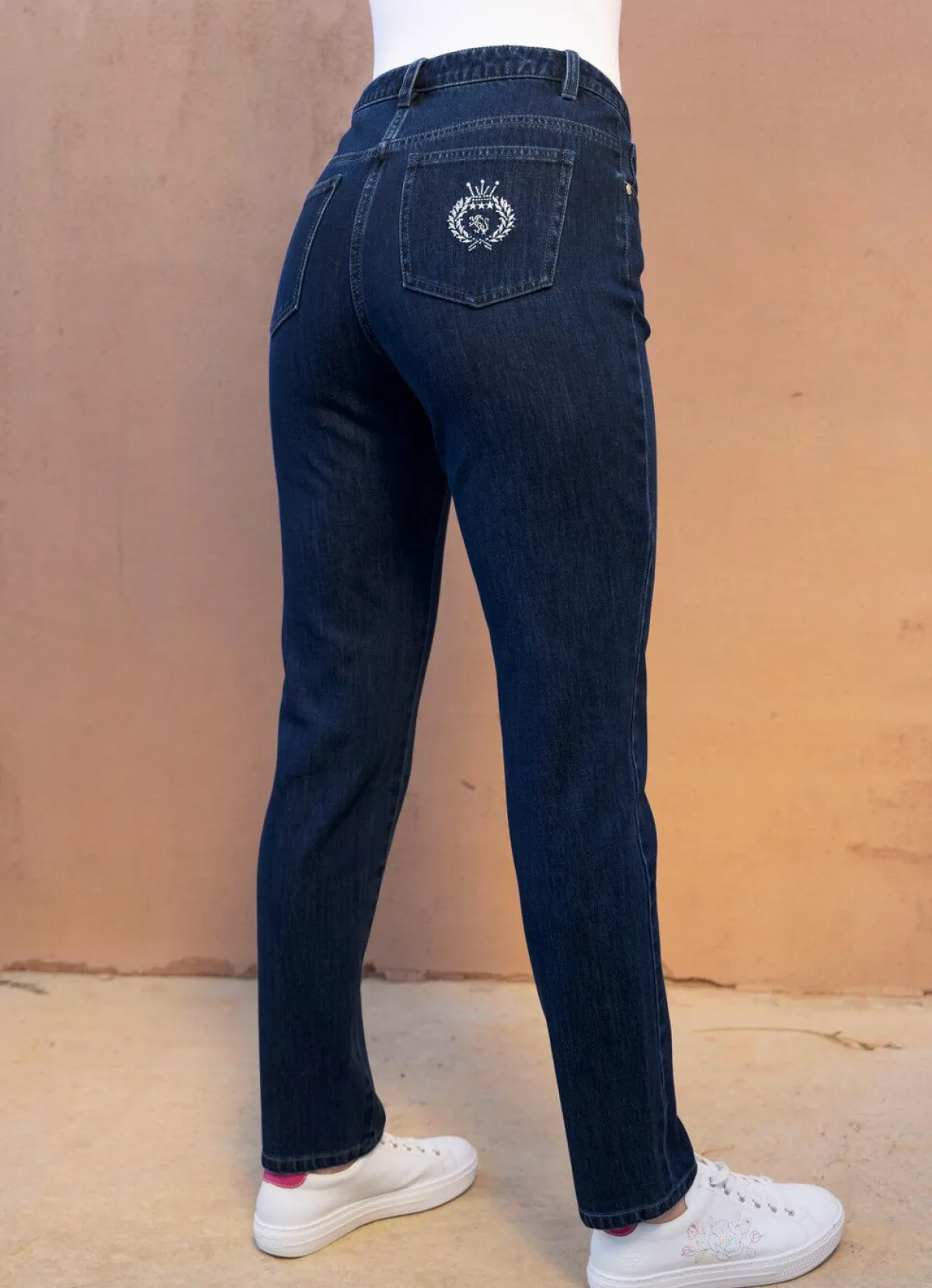 Outlet BADER Edeljeans in 5-Pocket-Form DUNKELBLAU