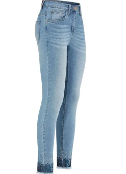 Sale BADER Edel-Jeans mit Fransensaum HELLBLAU