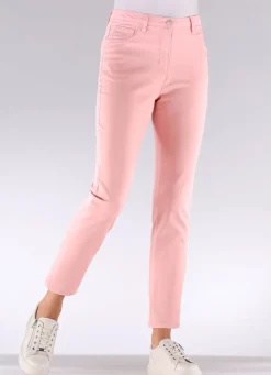 New BADER Edeljeans mit Stickerei in 7/8-Länge ROSA