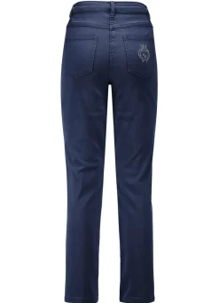 Hot BADER Edeljeans mit Stickerei in 7/8-Länge DUNKELBLAU