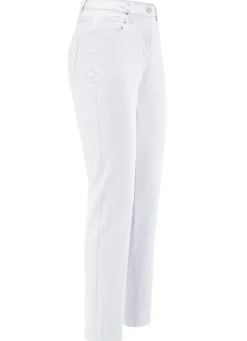 Hot BADER Edeljeans mit Stickerei in 7/8-Länge WEISS