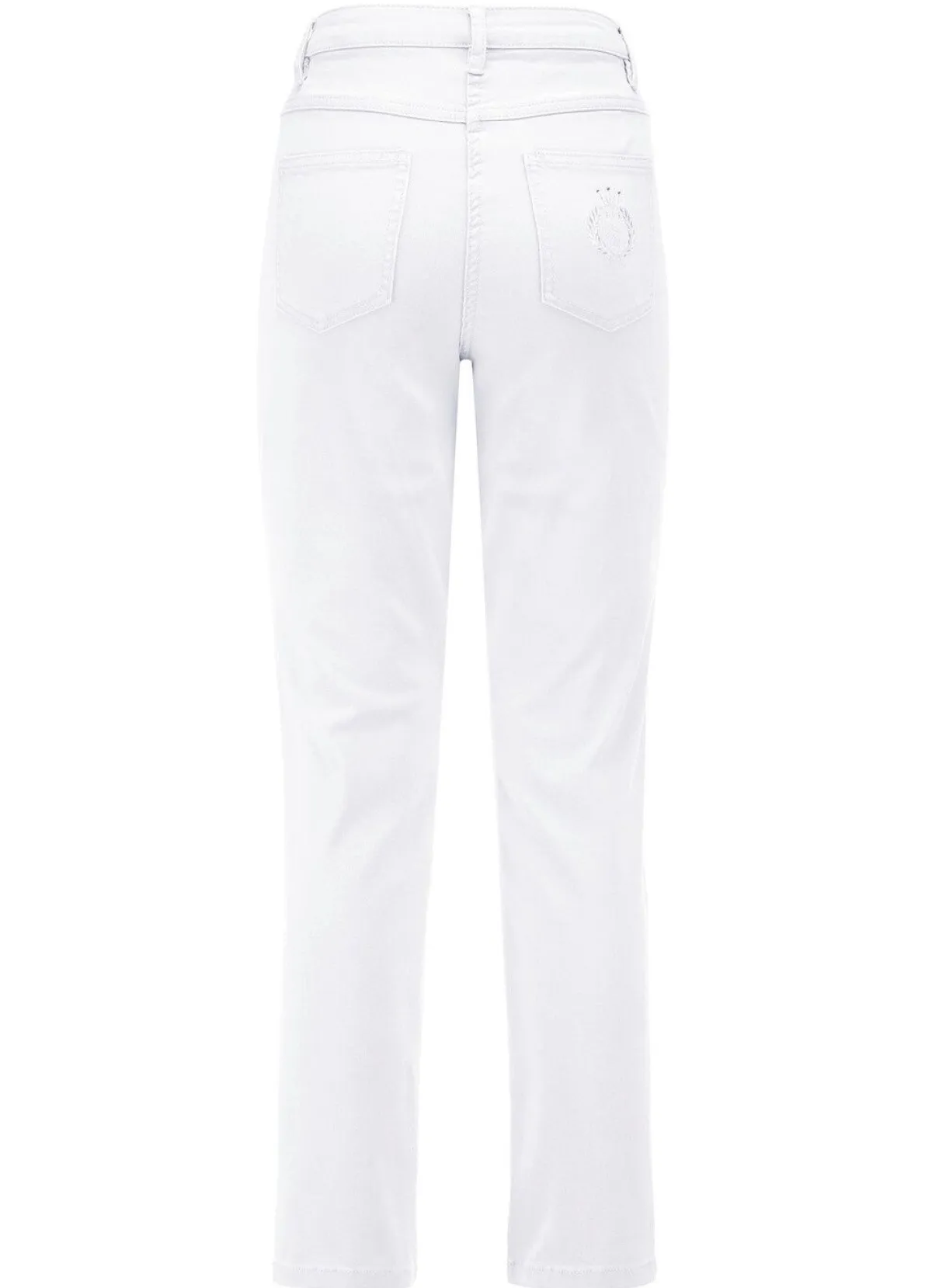 Hot BADER Edeljeans mit Stickerei in 7/8-Länge WEISS
