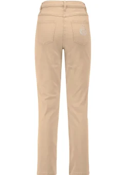Clearance BADER Edeljeans mit Stickerei in 7/8-Länge SAND