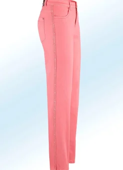 Discount ASCARI Edel-Jeans mit Zierband und Strasssteinen FLAMINGO