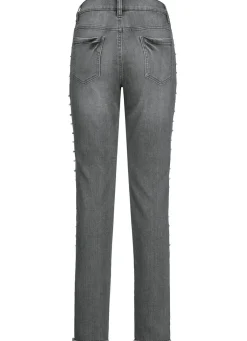 Sale BADER Edel-Jeans mit tollen Zierperlen ANTHRAZIT