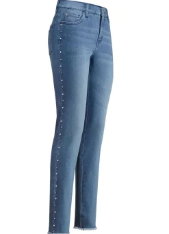 Outlet BADER Edel-Jeans mit tollen Zierperlen JEANSBLAU