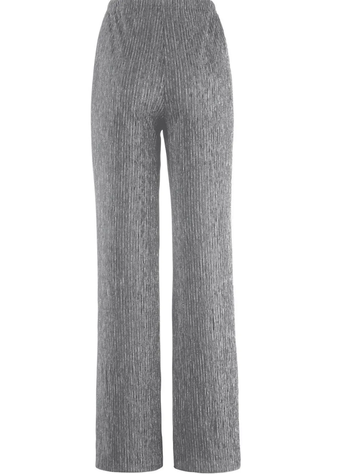 New KLAUS MODELLE MADE IN GERMANY Edel schimmernde Hose SILBERGRAU
