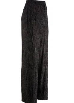 New KLAUS MODELLE MADE IN GERMANY Edel schimmernde Hose SCHWARZ
