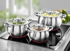 Clearance BADER -Topfset 6-teilig EDELSTAHL
