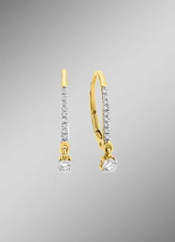 Hot BADER Edle Ohrringe mit 2 Brillanten und 18 Diamanten
