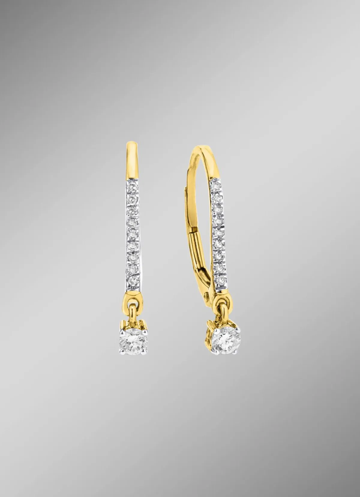 Hot BADER Edle Ohrringe mit 2 Brillanten und 18 Diamanten