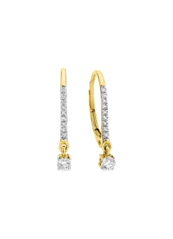Hot BADER Edle Ohrringe mit 2 Brillanten und 18 Diamanten