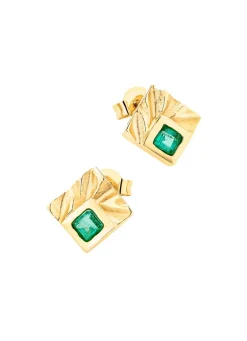Clearance BADER Edle Ohrstecker mit Smaragd