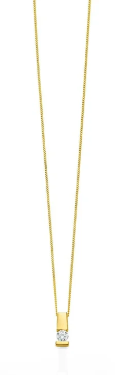 Clearance BADER Edler Anhänger in Gelbgold mit Brillant