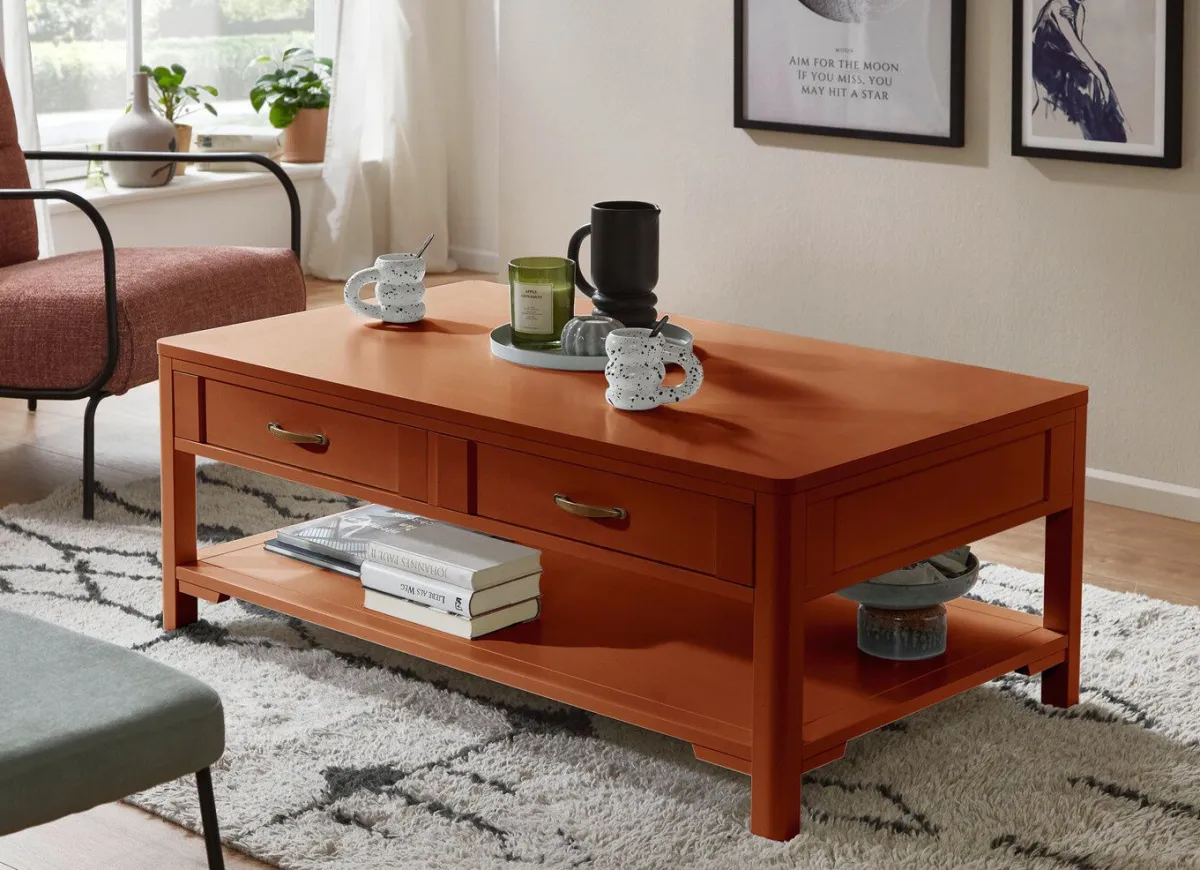 Online BADER Edler Couchtisch im used-Look NUSSBAUM